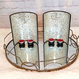 Set Of Rod Iron Sparkle Candle Holders I Used For‎ Christmas Candles Incl…